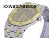 Uomini top app factory ap automatico orologio Audempigues Royal Oak Offshore Ladies 33mm 18K/Acciaio Two Tone Diamond Watch 10.75 CT