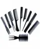 10pcseset professionnel à cheveux brosse à peigne Salon Barber Bobs antistatique Brosse de coiffure Coiffage Soins outils de style3242068