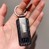 New DesignCarbon Fiber Leather Auto Chain Chain Car Keychains Case de porte-coque FOB HOLDER CORDES POUR BMW M FOB KEY