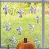 Stickers de fenêtre 1set film auto-adhésif autocollant PVC champignon de fleur de fleur Réflexion du verre sans colle pâte statique décoration de maison