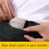 Su geçirmez kaymaz silikon ayakkabı, açık yağmurlu gün yeniden kullanılabilir ayakkabı kapağı için yüksek elastik aşınmaya dayanıklı unisex yağmur botlarını kapsar