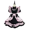 Costumi anime anime gothic lolita jsk abito corto manica kawaii brow drittes da festa cosplay gatti da gatti harajuku grattugiata grafo rosa nera 240411