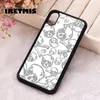 Étui de couverture de téléphone iretmis pour iPhone 6 6s 7 8 plus x xs xr 11 12 13 Mini 14 15 Pro Max Rubber Skull Girl