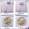 Jewelry Settings Diy Pearl Brooch Setting Rhinestone For Women Fashion Accessories 12 Styles Pins Christmas Drop Delivery Dhzuq