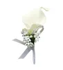 Decoratieve bloemen kransen calla lelie broche bruiloft feestje decor bruidsmeismeismeisje hekjes bruidegom boutonniere vrouwen mannen pin sui6565241