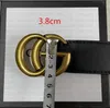 Cinturones de diseñador de hombres Women Women Ceinture Ceinture Gold Hebilla de cuero Genuino Cinturón de cuero altamente calidad ancho de vaca 2.0cm 2.8 cm 3.4cm 3.8 cm de longitud 95-125 cm con caja de regalo