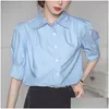Damenblusen Hemd Office Ladys Einfache koreanische Mode Frauen Kleidung Temperament Pendler Design Vielseitige Tops Drop -Lieferung anaus dh4hb