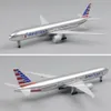 Metal Aircraft Model 20 CM 1 400 USA B777 Replikalegering Material med landningsutrustning Toys Collectibles Birthday Present 240328