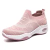 Casual Shoes Low Heel Women Soft Sole Breathable Sneakers Pink Black Grey