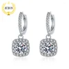 Dangle Earrings JECIRCON 0.5/1/2ct D Color Moissanite Drop For Women 925 Sterling Silver Imitation Diamond Wedding Party Fine Jewelry