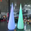 5mh (16,5 pieds) avec éclairage LED de ventilation Activités extérieures Ballon de cône gonflable à vendre Décoration de scène de marques de ballons à air piliers