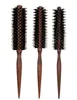 Bristle anti-sanglière statique brosse à serre raide coiffure coiffure rond en bois brosse à cheveux pour cheveux bouclés2472683