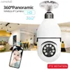 IP -камеры YCC365 плюс IP -камера Wi -Fi E27 Security Monitor Night Vision Полный цвет автоматическое вращение беспроводное 360 Wi -Fi Мониторинг лампочка Camerac240412