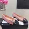 Sapatos casuais primavera outono feminina moda est pano de lantejoulo balé de salão-arco-nó pãos de bling bling cor de cor mista mulher plana