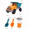 Pais-C-Children Interactive ao ar livre Plaything Beach Castle Bucket Shovel Rake Mold Trolley Trolley Sand Toys Set 240403