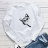 Designer dames hoodies sweatshirts hete en schattige kattenprint 2021 herfst/winter ronde nek lange mouwen hoodie