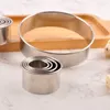 Bakning formar 12st DIY Mousse Circle Rostfritt stål Mini Cake Tart Ring Round Form Tiramisu Muffin Mold For Kitchen Pastry Tools Tools