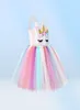 Nouvelle robe tutu avec bandeau pour filles enfants Unicorn Sequin Sous-souprence tulle robe fête Costume Fast Shipment9588952