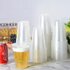 Wegwerpbekers rietjes transparante plastic beker voor picknick verjaardagsfeestje keukengerei buiten 25 pc's 50 100 pks