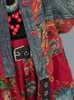 Turisci da donna 2024 primavera estate grande fiore patchwork denim bavaglio a maniche lunghe giacca a maniche lunghe set a due pezzi Donne cortometraggi LX329