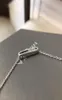 925 Sterling Sier msika halsband franska tre diamantrörelse seri rosguld pläterade original fina smycken för kvinnor c031930521696516
