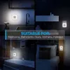 New Mini Cute Wall Plug-In LED Night Light Auto Sensor Bedside Lamp For Bedroom Kid's Room Hallway Corridor Stairs EU Plug