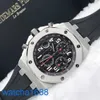 Orologio da polso AP Montre Royal Oak Offshore Serie 42mm Calendario Calendario Red Devil Vampire Automa Meccanico Acciaio in acciaio 26470ST.OO.A101Cr.01 Disco nero