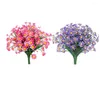 Dekorative Blumen 6 Bündel künstlicher Gänseblümchen UV resistent farbfast Plastikpflanzen Wohnkulturfenster im Freien