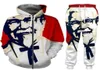 2022 New Fashion KFC Colonel 3D Print Hip Hop Sweatshirtpants à manches longues Vêtements à soupe de fermeture à capuche Casusal Casusal Suits OK082741912