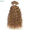 Water Wave Bundles Brazilian Human Hair 27# Brown Blonde Weave Bundles Colored Curly Hair Weaving Bundles Remy Hair Extension