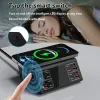 Chargers 100W QC PD3.0 USB -lader Wireless Chargers Quick Charge 8 Port Charger Fast Charger Charging Station voor iPhone 12 13 Xiaomi