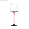 Vers à vin 4/2 / 1pcs liht luxe 250-600 ml Crystal Bevel Concave Bottom Red Wine Lass Handmade OBLET Champan