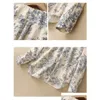 Chemises pour femmes chemises Limiguyue Summer Blue et blanc Print Print Femme Femmes Chinois Offres O-cou à manches longues