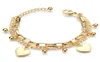 Whole Party Boho Jewelery Adjustable 18K gold Bracelets Lady Heart Charms Goldplated Bracelets Bangles Friends Gifts7949568