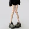 Women Socks Girl Pantyhose Punk Gothic Ripped Holes For Nightclub Party Skinny Elastic Stockings