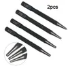 2pcs Nail Center Punch 1/32 2/32 3/32 4/32 pouces pour le trous de marque en bois Centr