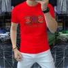 2024 Nouveaux t-shirts masculins Summer Summer Loose Blanc noir T-shirt Men Femmes Slogan de haute qualité Classic Hot Drill Letter Tee Tee avec tag Taille M-4xl