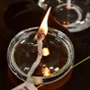 Candle Holders Modern Transcend Clear Glass Oil Lamp | 1 Piece Borosilicate Includes Wicks