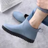 Vrouwen lage regenlaarzen rubber zool galoshes vislaarzen korte gumboots rubber regenboots man tuin laarzen chelsea laarsjes