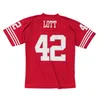 Stitched Football Jerseys 42 Ronnie Lott 1990 Mesh Legacy Pensionerade Retro Classics Jersey Men Women Youth S-6XL