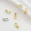 Rasques de perlas chapados en oro de 18k para brazaletes que hacen broches de conector de latón para joyas, hallazgos hechos a mano de bricolaje al por mayor