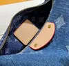 Designer Bag Vintage Denim Bag Women Cross Body Luxury Handväskor hobo axelväskor blå denim blommor messenger purses