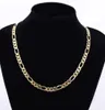 Homem 24k Gold GF GF 8mm Italiano Figaro Link Chain Colar 24 polegadas8259117