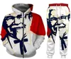 2022 New Fashion KFC Colonel 3D Print Hip Hop Sweatshirtpants Papants à manches longues Vêtements à sweat à swipt à capuche Casusal Casusal OK082909570