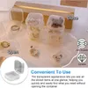 1/40PCS Mini Transparent Storage Box Square Plastic Portable Jewelry Boxs for Earring Earplugs Small Items Storage Container