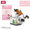 Kawaii Model Model Mini Blusts Blocks Интересные орлиные кроличьи кошка пингвин цыпленок кирпичный 3D собираемые игрушки для детского подарка