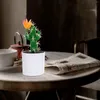 Kwiaty dekoracyjne 3 szt. Sztuczny kaktus ozdoby posąg disted Plastic Symulacja Dekoracja tabletopa