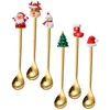 Spoons Ice Cream Long Handle Stainless Steel El Household Cake Beverage Decorative Coffee Mixing Tableware