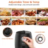 Fryers Mini Small Air Fryer, Compact 2 Quart Air Fryer Temp/Time Dial Control med Air Fryer Cookbook 50st Paper Liner.usa.New