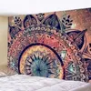 Tapissries indianmandala hippie bohemian påfågel mandala vägg hängande sängkläder tapestry mattan yogamattor 95x73cm